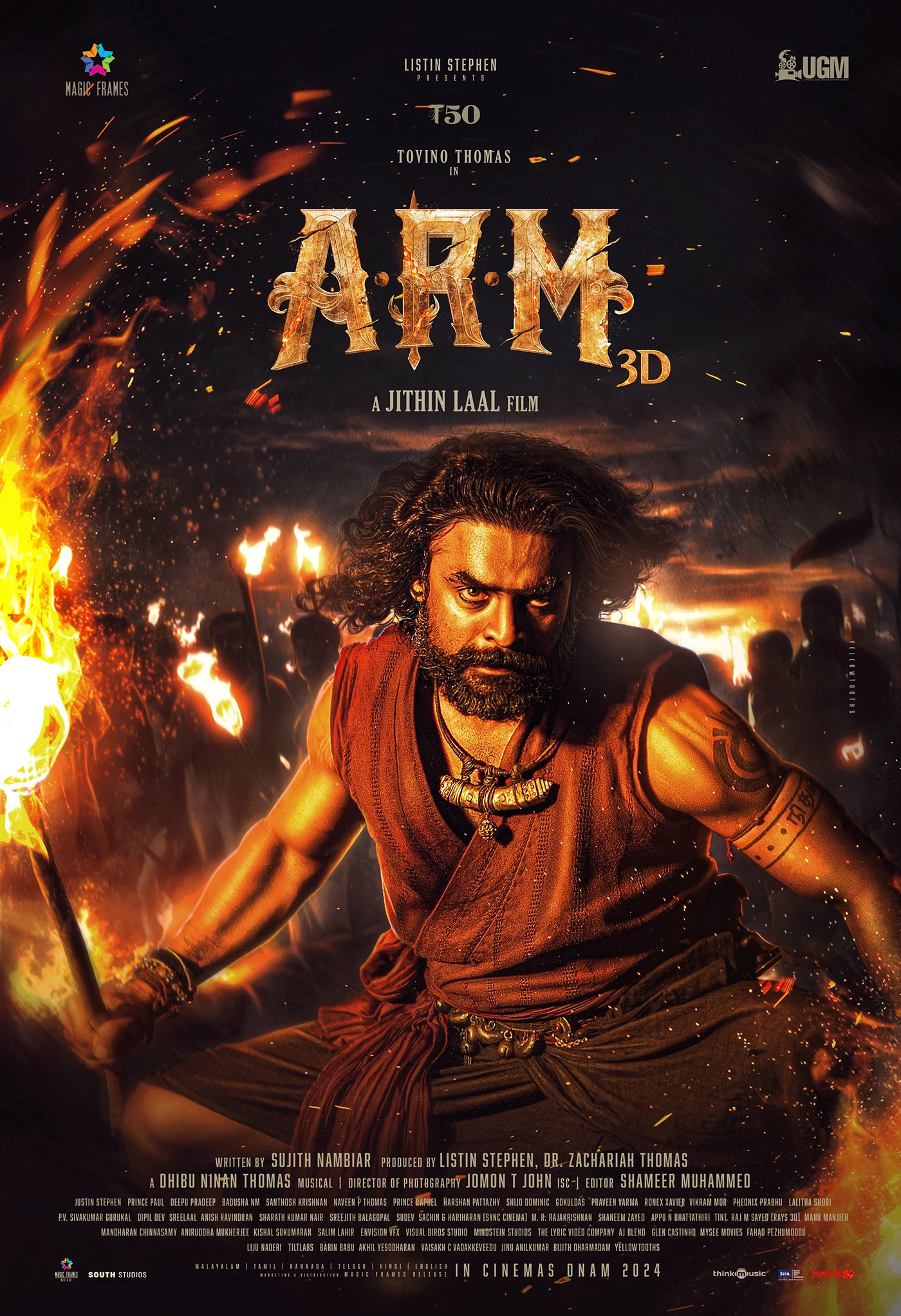 ARM 3D theatrical poster featuring Tovino Thomas